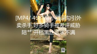 [MP4/ 458M] 小骚逼勾引外卖杀手 好多骑手被差评威胁陪艹 开档黑丝欲求不满