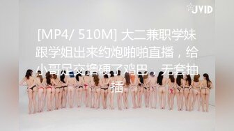 [MP4/ 510M] 大二兼职学妹跟学姐出来约炮啪啪直播，给小哥足交撸硬了鸡巴，无套抽插